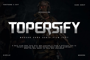 Topersify - Modern Sans Serif Film Font Font Download