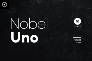 Nobel Uno - Modern Sans-Serif Font Family Font Download