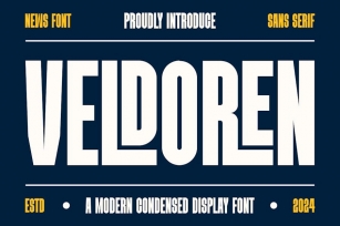 VELDOREN - Modern Condensed Font Font Download