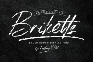 Briketts - Brush Rough Display Font Font Download