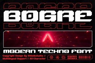 Bogre - Modern Techno Font Font Download