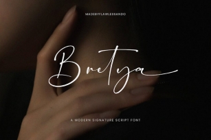 Bretya - Modern Signature Font Font Download