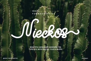 Nieckos - Monoline Handwritten Font Font Download