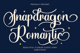 Snapdragon Romantic - Florish Script Font Font Download