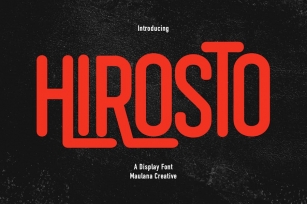 Hirosto Display Font Font Download