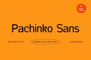 Pachinko Modern Sans Serif Family Font Font Download