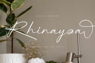 Rhinayza Modern Signature Script Font Download
