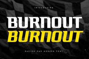 Burnout - Racing Car Modern Font Font Download