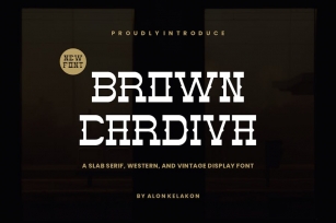 Brown Cardiva - Slab Serif & Vintage Display Font Download