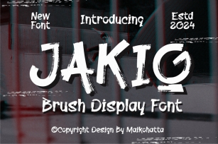 Jakio - Brush Display Font Font Download