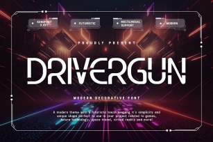 Drivergun - Modern Decorative Font Font Download