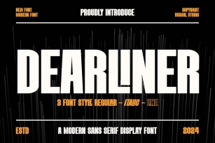DEARLINER - Modern Font Font Download