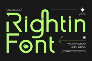 Rightin Modern Futuristic Ligature Sans Serif Fon Font Download