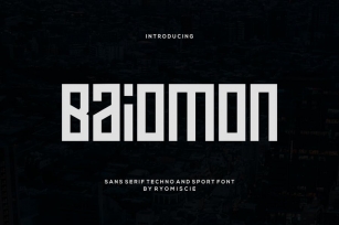 Baiomon - Sans Serif Techno And Sport Font Font Download