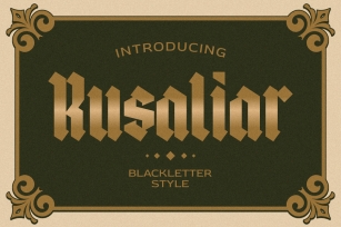 Rusaliar Blackletter Font Download