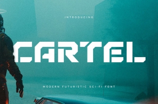 CARTEL - Modern Futuristic Sci-fi Font Font Download