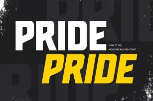 Pride - Minimalist Racing Sport Font Font Download