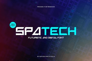 Spatech - Futuristic & Digital Font Font Download