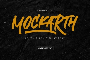 Mockarth - Rough Brush Display Font Font Download