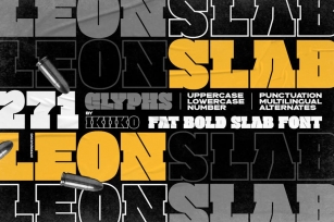 Leon Slab - Fat Bold Slab Font Font Download