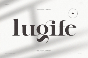 Lugife Modern Elegant Serif Font Typeface Font Download