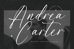 Andrea Carter Modern Freestyle Script Font Download