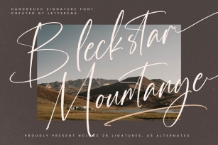 Bleckstar Mountanye Handbrush Signature Font Font Download