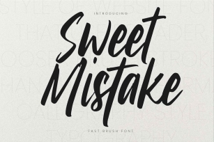 Sweet Mistake - Fast Brush Font Font Download