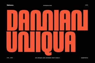 Damian Uniqua - Modern Sans-Serif Font family Font Download