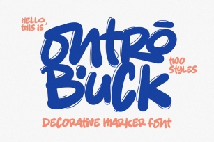 Ontro Buck - Decorative Marker Font Font Download