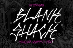 Black Shack - Monoline Graffiti Font Font Download