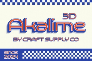 Akalime 3D Font Download