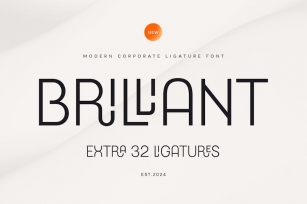 Brilliant - Modern Corporate Ligature Font Font Download