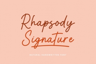 Rhapsody Signature - Natural Font Font Download