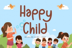 Happy Child - Modern Sans Kids Font Font Download