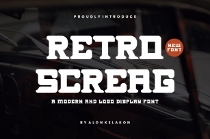 Retro Screag - Logo Display Font Font Download