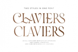 Claviers - Two Styles Serif Font Download