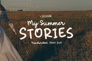 My Summer Stories - Handwriting Font Duo Font Download
