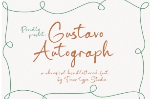 Gustavo Autograph - Whimsical Handlettered Font TT Font Download