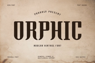 Orphic - Modern Vintage Font Font Download