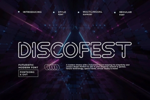 Discofest - Futuristic Modern Font Font Download