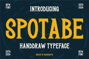 Spotabe - Handdraw Typeface Font Download