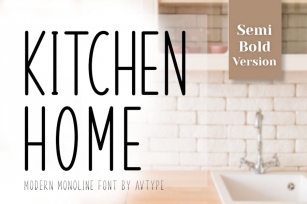 Kitchen Home - Monoline font Font Download