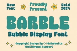 Barble - Bubble Display Font Font Download