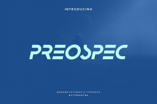 Preospec - Modern Futuristic Font Font Download