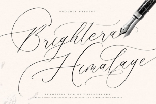 Brightera Himalaye Script Calligraphy Font Download