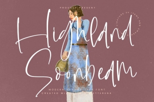 Highland Soonbeam  Modern Handwritten Font Font Download