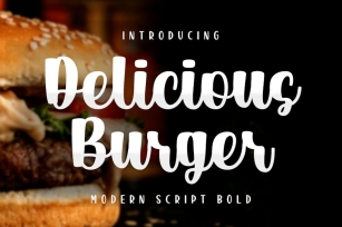 Delicious Burger - Bold and flavorful script font Font Download