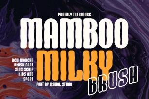 MAMBOO MILKY BRUSH - Brush Font Font Download