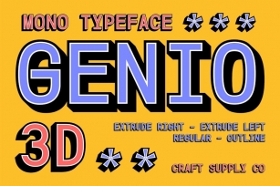 CS Genio Mono 3D Font Download